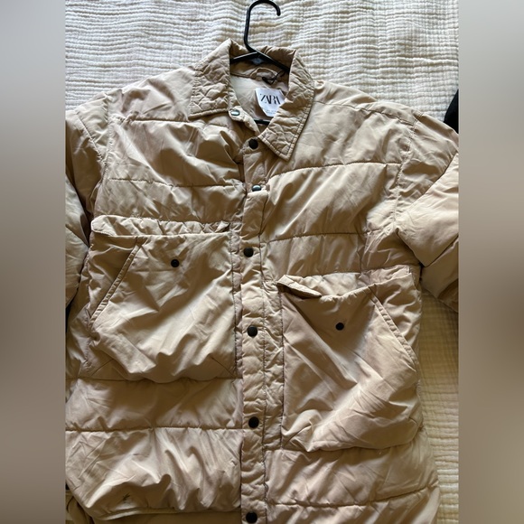 Zara Other - Zara Men’s Beige Quilted Jacket